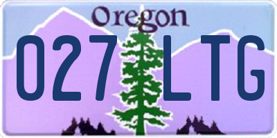 OR license plate 027LTG