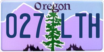 OR license plate 027LTH