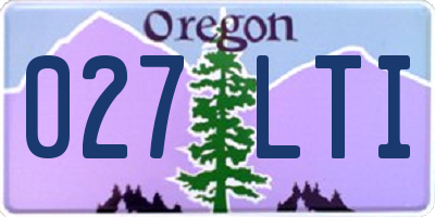 OR license plate 027LTI