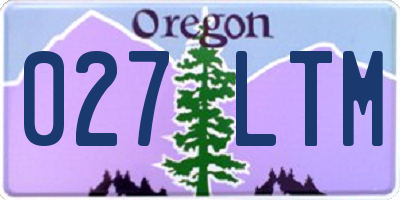 OR license plate 027LTM