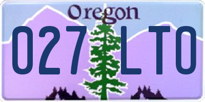 OR license plate 027LTO