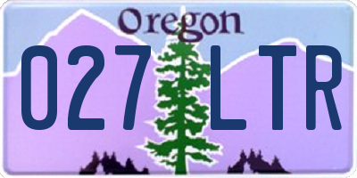 OR license plate 027LTR