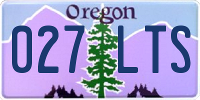 OR license plate 027LTS