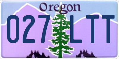 OR license plate 027LTT