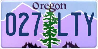 OR license plate 027LTY
