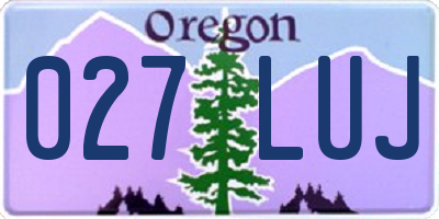 OR license plate 027LUJ