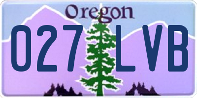 OR license plate 027LVB