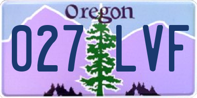 OR license plate 027LVF