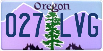 OR license plate 027LVG