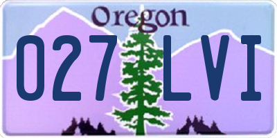 OR license plate 027LVI