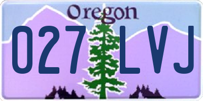 OR license plate 027LVJ