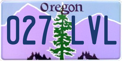 OR license plate 027LVL