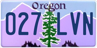 OR license plate 027LVN