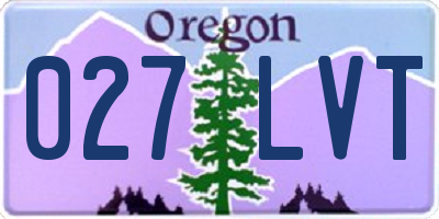 OR license plate 027LVT