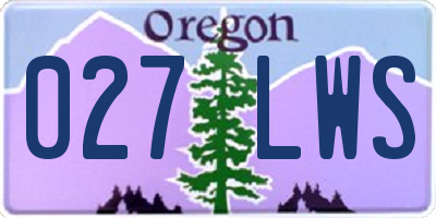 OR license plate 027LWS