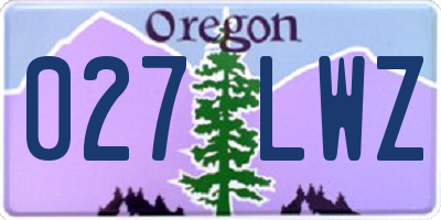 OR license plate 027LWZ