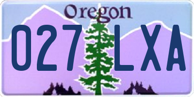 OR license plate 027LXA
