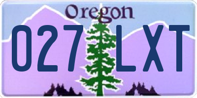 OR license plate 027LXT