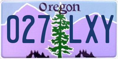 OR license plate 027LXY
