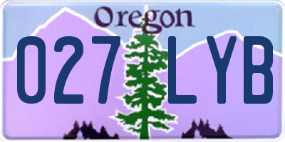 OR license plate 027LYB