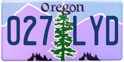 OR license plate 027LYD
