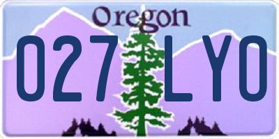 OR license plate 027LYO