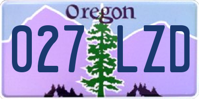 OR license plate 027LZD