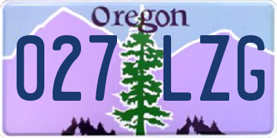 OR license plate 027LZG