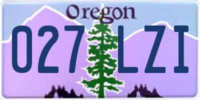 OR license plate 027LZI