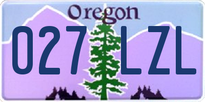 OR license plate 027LZL