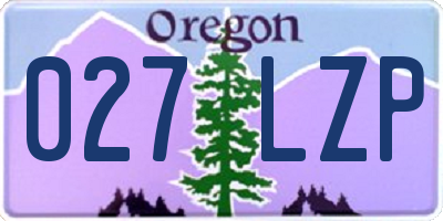 OR license plate 027LZP