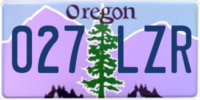 OR license plate 027LZR