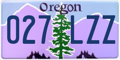 OR license plate 027LZZ