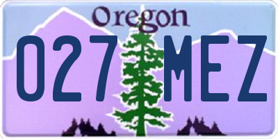 OR license plate 027MEZ