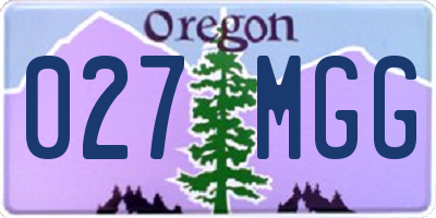 OR license plate 027MGG