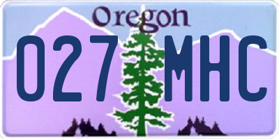 OR license plate 027MHC