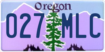 OR license plate 027MLC