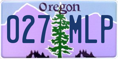 OR license plate 027MLP