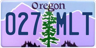 OR license plate 027MLT