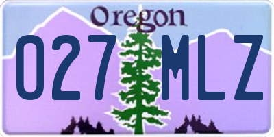 OR license plate 027MLZ