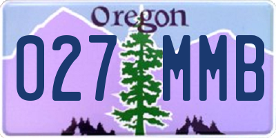 OR license plate 027MMB
