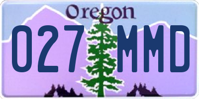 OR license plate 027MMD