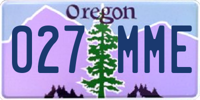 OR license plate 027MME