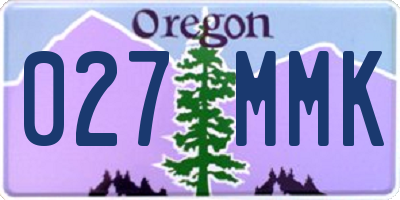 OR license plate 027MMK