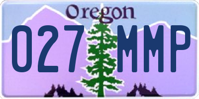 OR license plate 027MMP