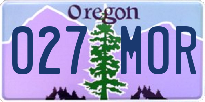OR license plate 027MOR