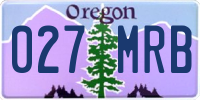 OR license plate 027MRB