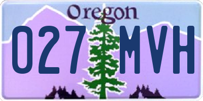 OR license plate 027MVH