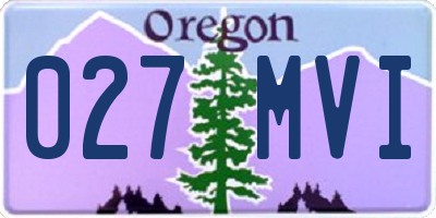 OR license plate 027MVI
