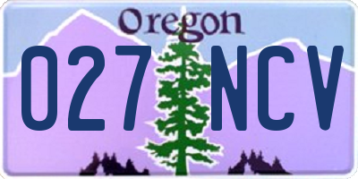 OR license plate 027NCV